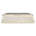 thumbnail image 3 of Wire less Typewriter Keyboard, Round Keycap 104 Keys Retro Blue tooth Aesthetic Keyboard with Integrated Stand Wire less Keyboard Tablet Keyboard for Smart Phone Laptop, 3 of 7