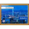 thumbnail image 3 of ArtToFrames 18.9x13.4 Inch - 48x34 CM Gold Puzzle Frame for 500 piece Puzzles.1.50 Inch Custom Wood Puzzle Frames, Gold - Comes with Regular Glass, 3 of 6
