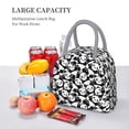 thumbnail image 3 of Lafuoo Seamless Pattern Cute Panda Pattern Large Portable Insulated Lunch Bag, Waterproof Zipper Insulated Lunch Bag for Men and Women-One Size, 3 of 6
