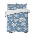 thumbnail image 2 of Quilts Twin XL Size, Starfish Sea Blue Coastal Soft Comforter Bedding Set for Bed, Summer Nautical Shell Beach Lightweight Quilted Bedspread with Pillow Cover(2 Pieces) for All Season, 68x98 Inch, 2 of 9