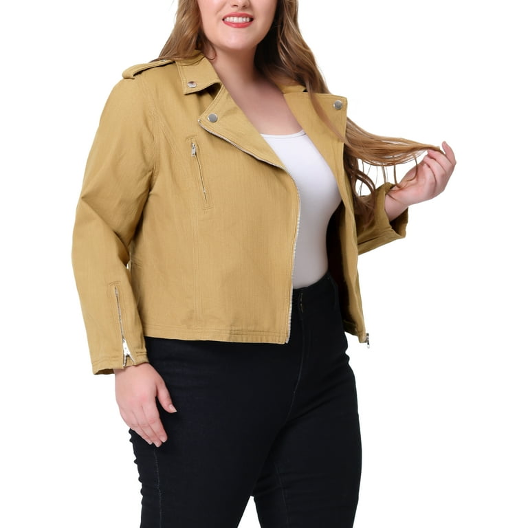 Women's plus size khaki jacket cheap