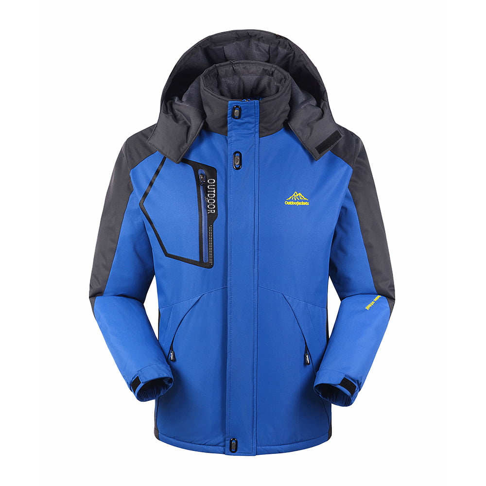 TOMSHOO Men's Windproof Fleece Jacket Winter Waterproof Ski Jacket Coat 