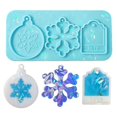 thumbnail image 5 of Molde de resina epoxi de cristal Diy, molde holográfico de silicona con listado navideño, molde de silicona navideño Di, 5 of 5