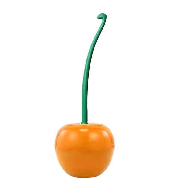 Juego de cepillos de baño con base en forma de cereza, mango ergonómico antideslizante, colores brillantes, cepillo de limpieza para baño