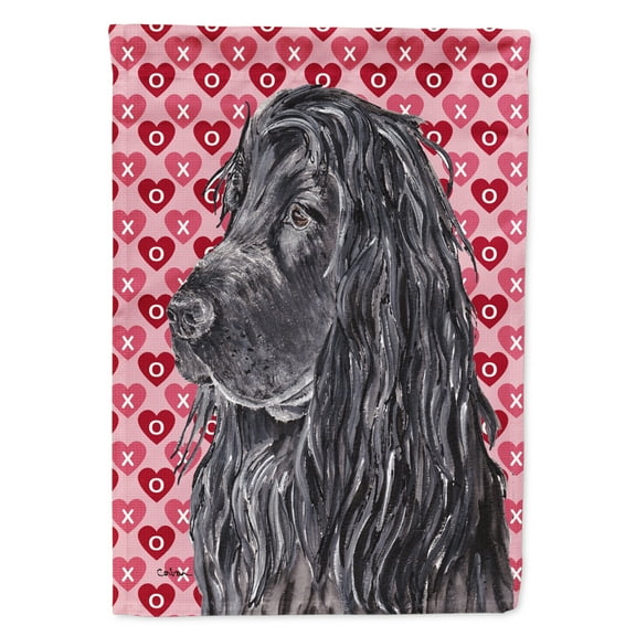 Carolines Treasures SC9555GF English Cocker Spaniel Valentines Love Flag, Small, Multicolor