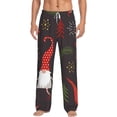 thumbnail image 2 of Picia Cute Christmas Gnomes Mens Soft Woven Cotton Elastic Waistband Sleep Pajama Pant Lounge Sleep Pant With Pockets And Drawstring-Medium, 2 of 9