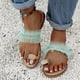 thumbnail image 1 of Zapatos de verano con punta de clip para mujer Sandalias de playa informales con encaje de zapatillas cómodas con diamantes de imitación Wmkox8yii  hj789, 1 of 7