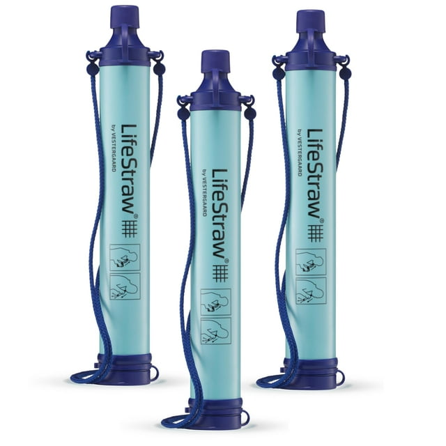 Filtro de agua LifeStraw Personal para senderismo, acampada, paquete de 3
