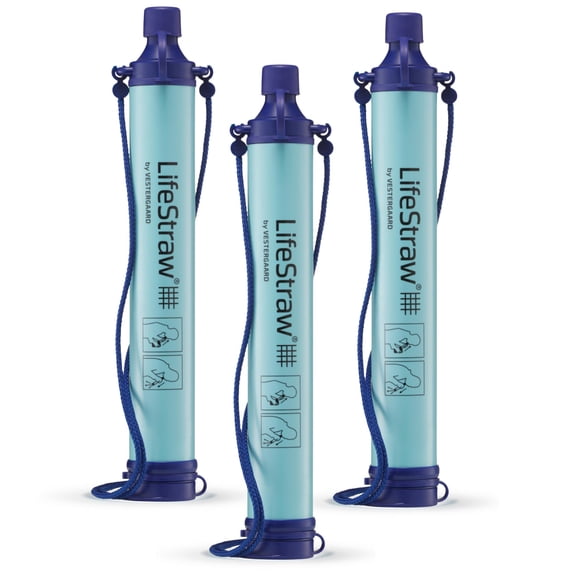 Filtro de agua LifeStraw Personal para senderismo, acampada, paquete de 3