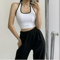 thumbnail image 2 of Women's Sleeveless Tops - Stylish Summer Tank Top with Halter Neck and Cropped Length, 2 of 4
