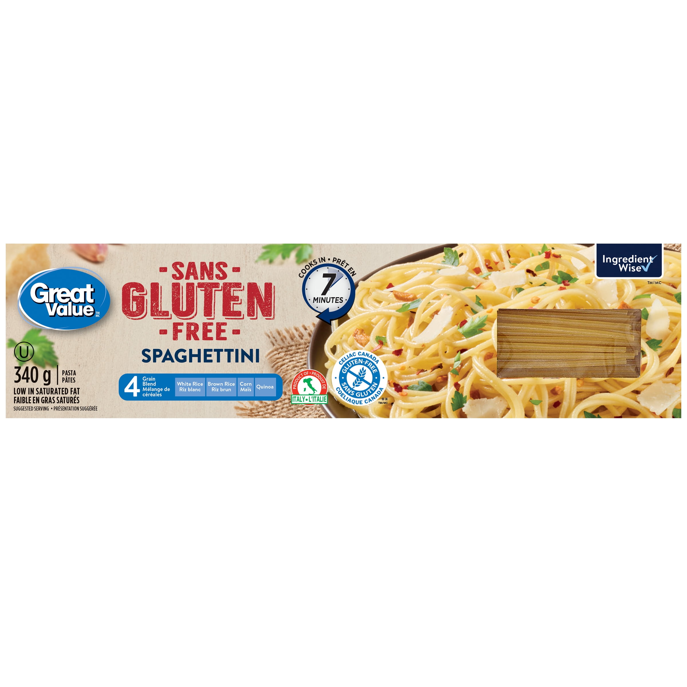Great Value Gluten-Free Spaghettini, 340 g