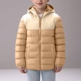 thumbnail image 2 of Jackets for Boys 10-14 Kids 5-12 Years Girls Winter Coat Heavyweight Puffer Coat with Cinched Waist Hooded Winter Jackets for Girls, 2 of 5