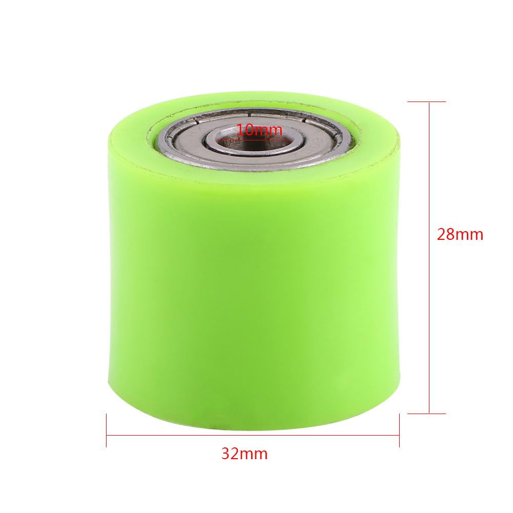 Blue Motorcycle Bike ATV Chain Pulley Roller Slider Tensioner Wheel Guide 10mm