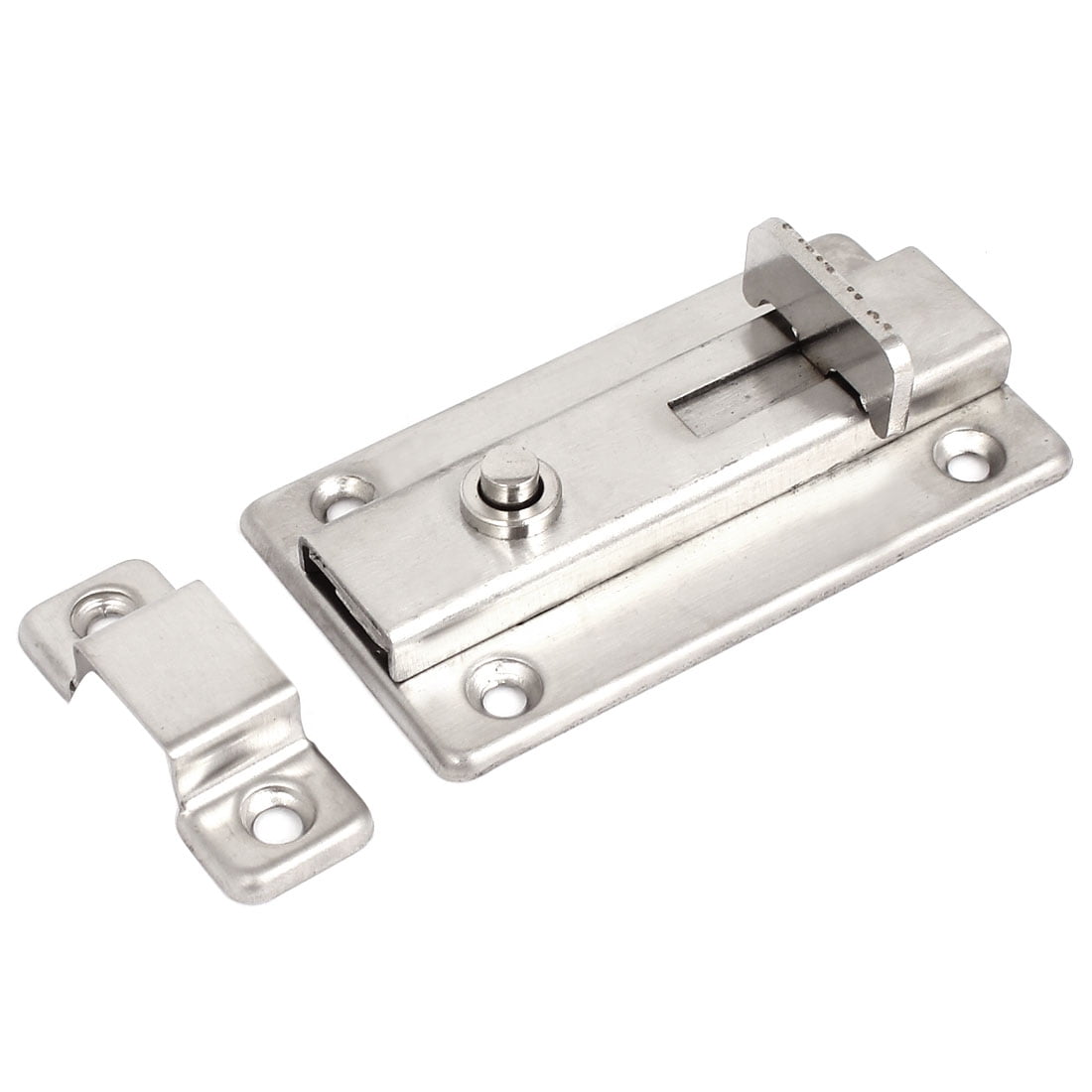 Unique Bargains Stainless Steel Gate Lock  Door Latch Hasp Spring  Bolt 3.6' Long