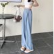 thumbnail image 1 of Pantalones de traje pequeños y estrechos, de primavera y otoño, de cintura alta, drapeados, informales, de talla grande, pantalones de pierna ancha y rectos para mujer., 1 of 6