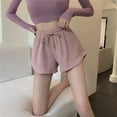 thumbnail image 6 of Wensltd Women Waffle Knit Drawstring Elastic Waist Shorts Casual Loose Fit Shorts For Daily Wear, 6 of 9