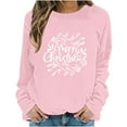 thumbnail image 5 of HOMBOM Merry Christmas Sweatshirts for Womens Lightweight Funny Pullover Long Sleeve Casual Merry Christmas Crewneck Ladies Tops, 5 of 6