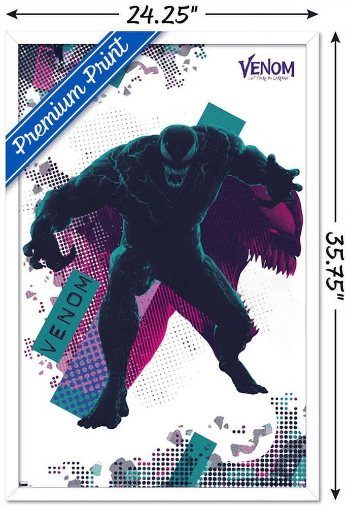 Marvel Venom: Let There be Carnage - Dots Wall Poster, 22.375" x 34", Framed