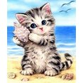 thumbnail image 1 of Kitten Écouter la Peinture Océan par Numéros, 1 of 2