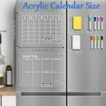 thumbnail image 2 of VOCHIC Acrylic Calendar for Fridge,15"x11" Inch Magnetic Dry Erase Board 2pcs Clear Whiteboard Calendar for Refrigerator(Monthly + Weekly), 2 of 5