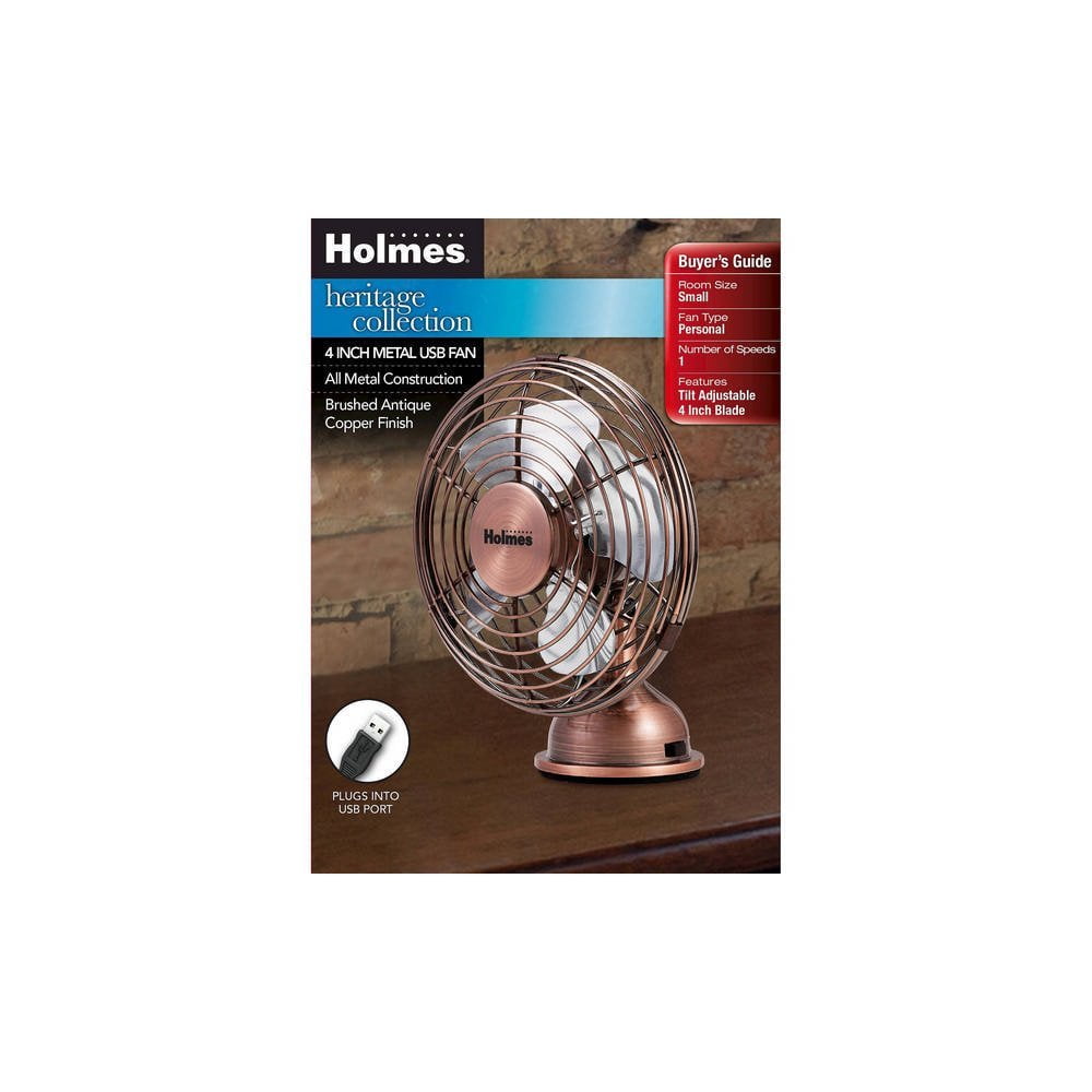 Table Fans Holmes Heritage 4 Inch Mini Usb Desk Fan Home Kitchen