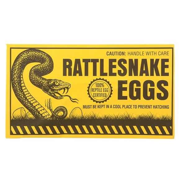Juego de sobres con forma de huevo Joke Rattlesnake Novelty, 6 unidades
