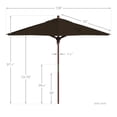 thumbnail image 5 of California Umbrella MARE908-5425 9 ft. Wood Market Umbrella Pulley Open Marenti Wood-Sunbrella-Cocoa, 5 of 5