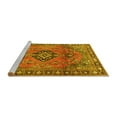 thumbnail image 2 of Ahgly Company Machine Washable Indoor Square Persian Yellow Traditional Area Rugs, 4' Square, 2 of 4