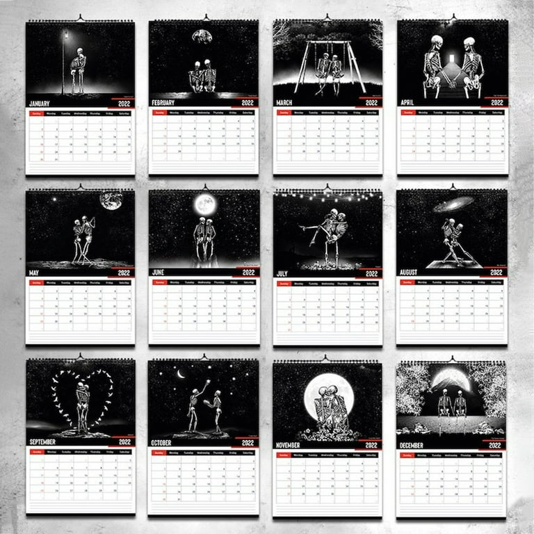 GBSELL Home Clearance 2024 Calendar Gothic Art Wall Calendar Calendar  Office Decoration Gifts for Women Men Mom Dad - Walmart.com