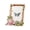 Large flower, variant on Lynono Ornate Metal Photo Frame With Delicate Enamel Floral Bird Motifs And Rhinestones Embellishment For Horizontal & Vertical