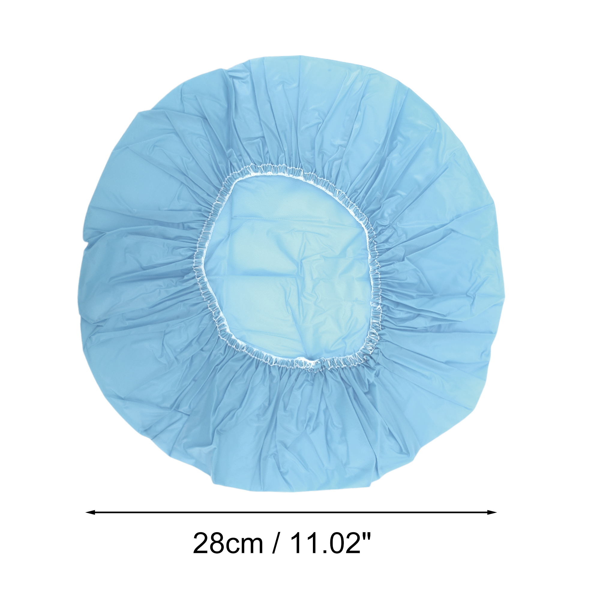 Unique Bargains Women's Convenient Bath Cap for Bathroom 1 Pc Blue