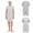 Grey, variant on Adaptive Jumpsuit for Women Stripes Romper with Zipper at Back and Crotch Anti-Strip Navy Blue XL