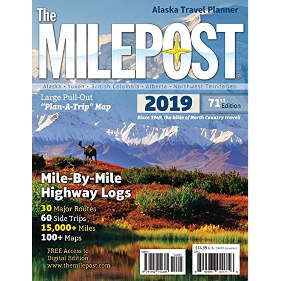 Pre-Owned The MILEPOST 2019: Alaska Travel Planner, 9781892154385, 1892154382, Paperback, 71st edition