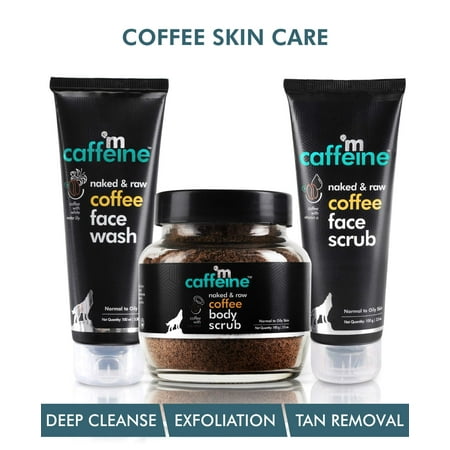 mCaffeine Coffee Face Cleanser, Body Scrub & Face Scrub, Skin Wash Exfoliating for Women & Men, 10.5oz