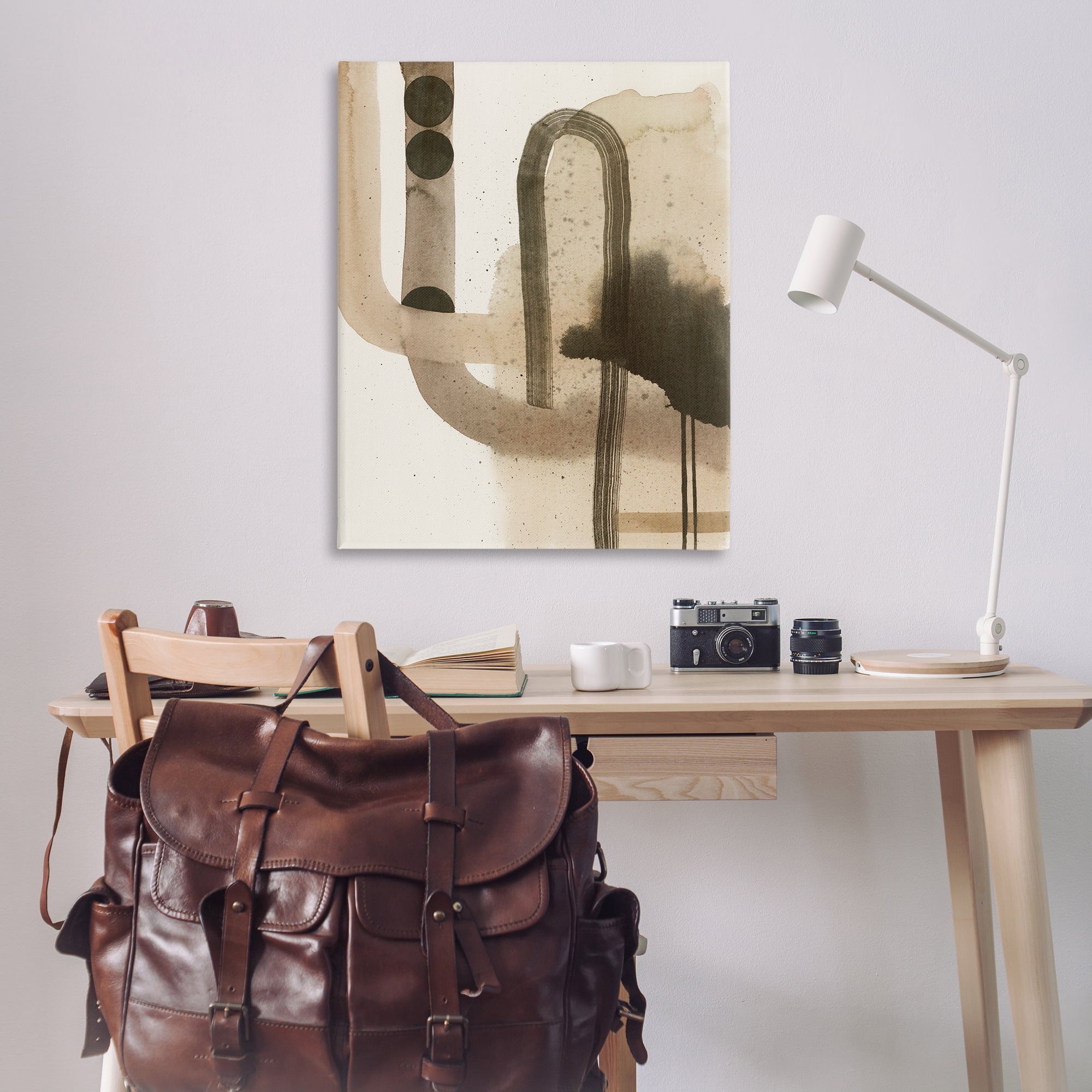 Stupell Industries Curved Neutral Arches Abstract Painting Wrapped Canvas Art Print Wall Art, 36 x 48
