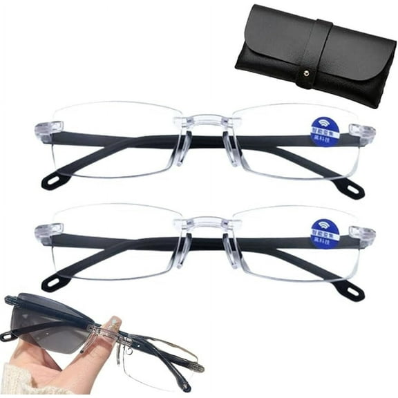 Color-Changing Anti-Blue Light Presbyopia Glasses for Men Seniors, Intelligent Zoom Anti Blue Light Presbyopia Glasses