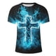 thumbnail image 5 of Camisas de Manga Larga para Hombres Blusa de Cuello Redondo de Impresión Cómoda, Camisa Casual de Poliéster para Uso Diario, de Fiesta Y de Primavera de Verano, 5 of 5