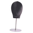 thumbnail image 3 of Toysmith Manikin Head Hat Display Head Display Hair Hats and Hairpieces Metal Base Multipurpose for Headphones Glasses Jewelry Scarves black velvet, 3 of 9