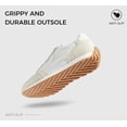 thumbnail image 3 of LUCKY STEP Womens Fashion Sneakers Trendy Tennis Shoes Stylish Retro Casual Shoes,Ivory White, 3 of 10