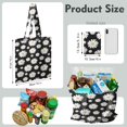 thumbnail image 2 of Vintage Daisy Print Reusable Grocery Tote Bag – Large Canvas Shopping Bag with Boho Floral Watercolor Design, Eco-Friendly & Heavy-Duty Market Tote for Women, Farmers Market, Beach, Spring & Summer, 2 of 6