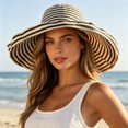 thumbnail image 4 of Wide Brim Sun Hat Packable Travel Cap for Women Men Beach Outdoor UPF, 4 of 5