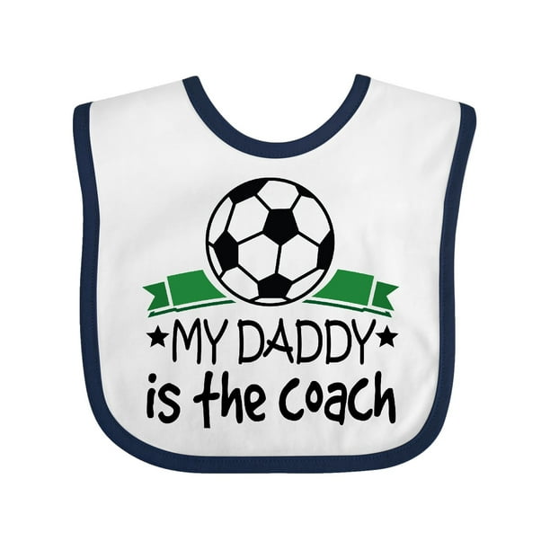 Soccer My Daddy is the Coach Baby Bib