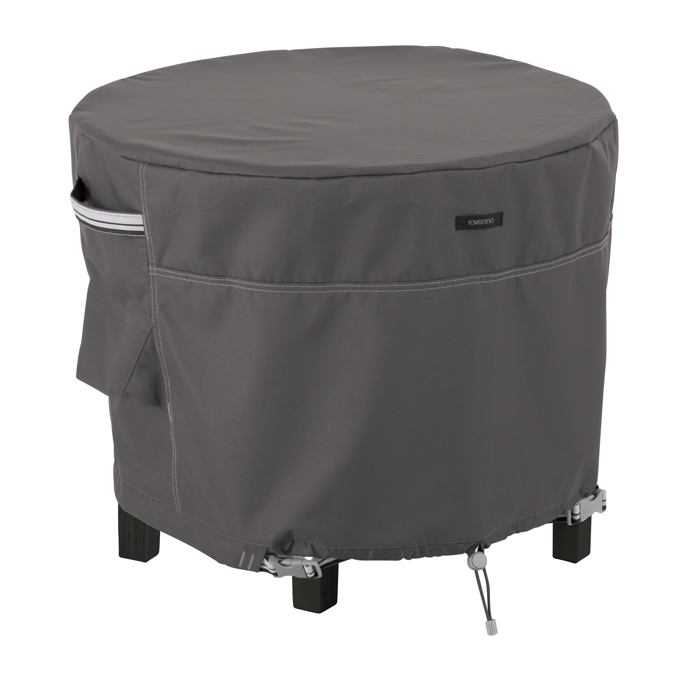 Details about   Classic Accessories Ravenna Water-Resistant 24 Inch Round Patio Ottoman/Table Co 