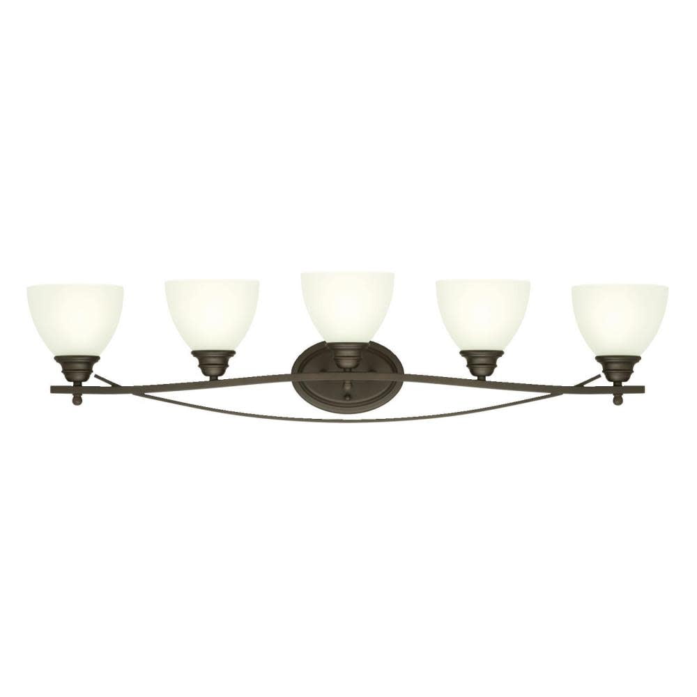 Photo 1 of Westinghouse 6303600 Elvaston 39" Wide 5 Light Bathroom Vanity Light - Bronze
(missing 2 bulbs )