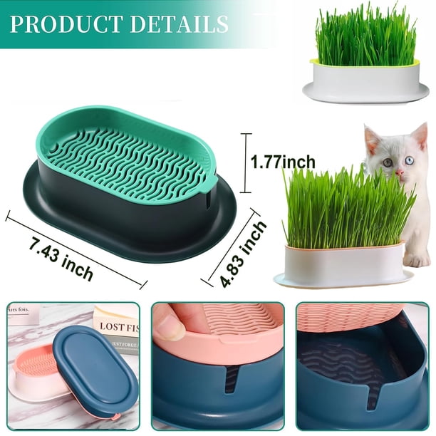Kit De 2 Bandejas Hidropónicas Para Hierba De Gato, Con Tijeras Y Pulverizador - Cultivo Sin Tierra, Fácil Y Limpio