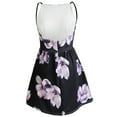 thumbnail image 4 of FANCYINN Women’s Floral Print Short Dress Spaghetti Strap Backless Mini Skater Dress Purple Floral XS, 4 of 6
