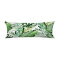 thumbnail image 1 of Hojas de palmera tropical verde Sobre cuerpo Blanco Fundas de almohada 50x150 cm ABPHQTO, 1 of 1