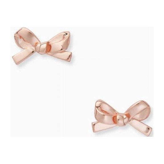 Kate Spade New York Women's Earrings Skinny Mini Bow Studs Rose Gold