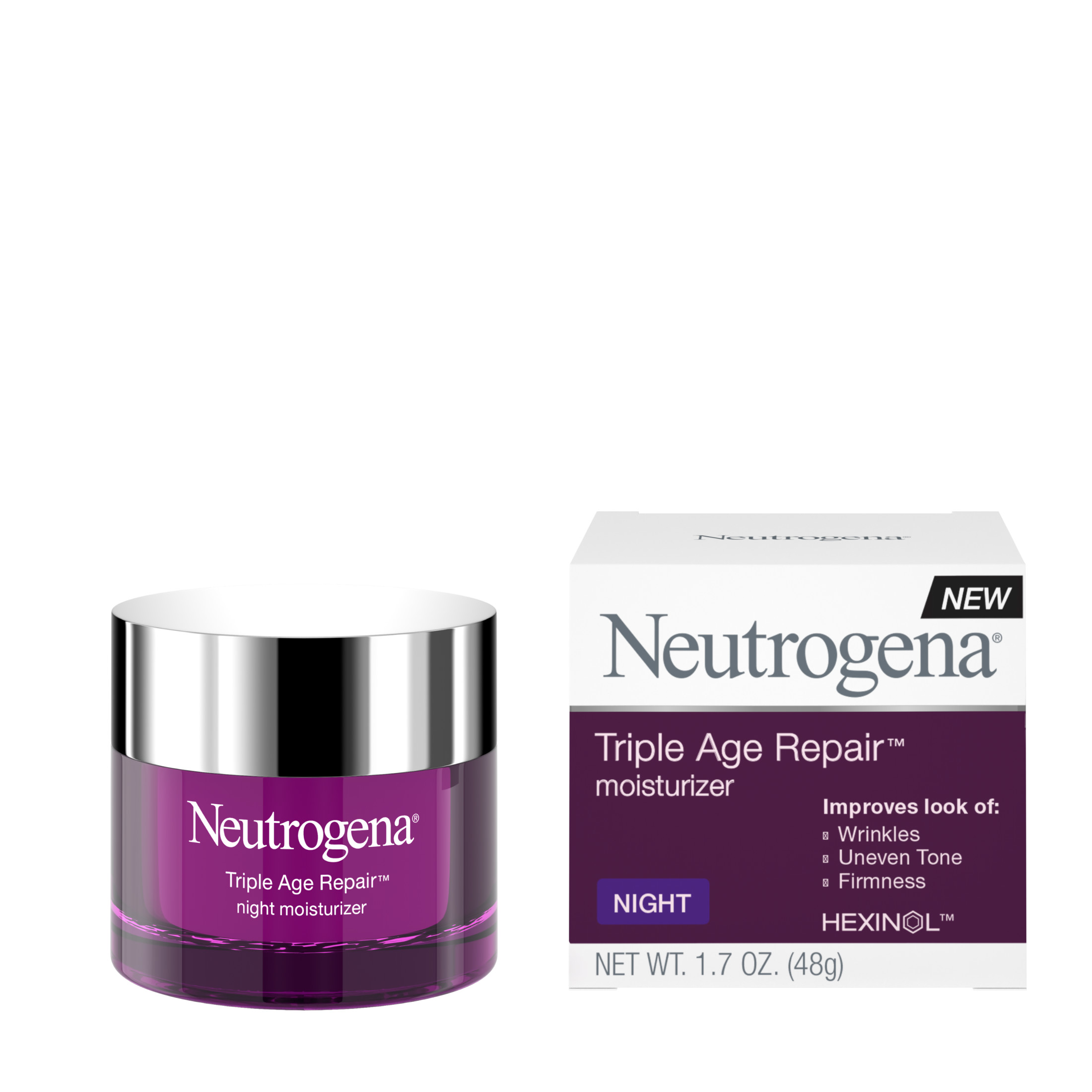 Neutrogena Triple Age Repair Anti-Aging Night Face Moisturizer, 1.7 oz ...