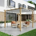 thumbnail image 5 of Outdoor Aluminum Pergola with Retractable Canopy, Reinforced 4-Sided Base, Waterproof & UV-Resistant Adjustable Roof, Modern Design for Patio, Deck, Backyard, and Garden, 5 of 9